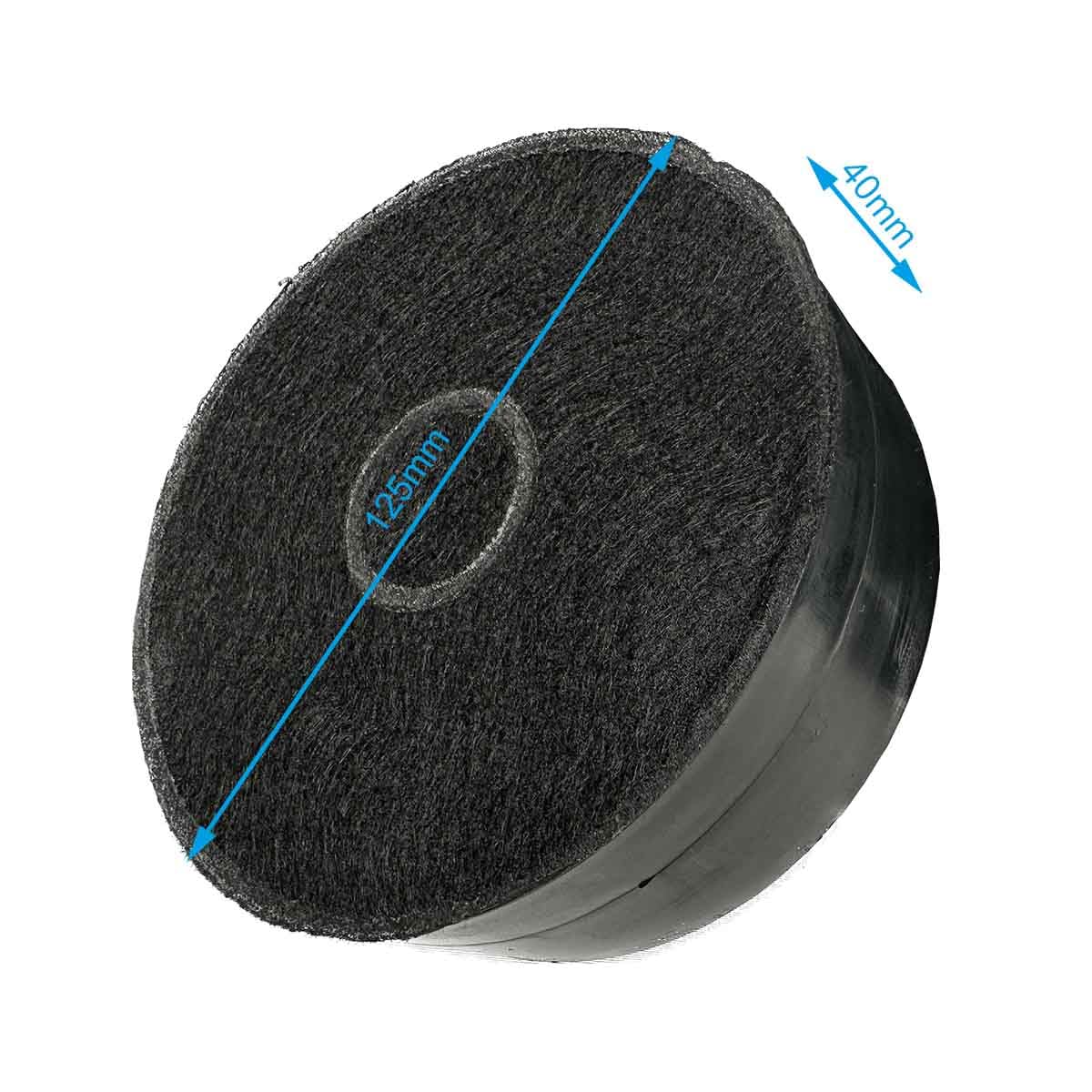 vhbw 4 x actieve koolstoffilter, vervanging voor IKEA 904.213.36, NYTTIG FIL 120 voor afzuigkap, 12,4 cm