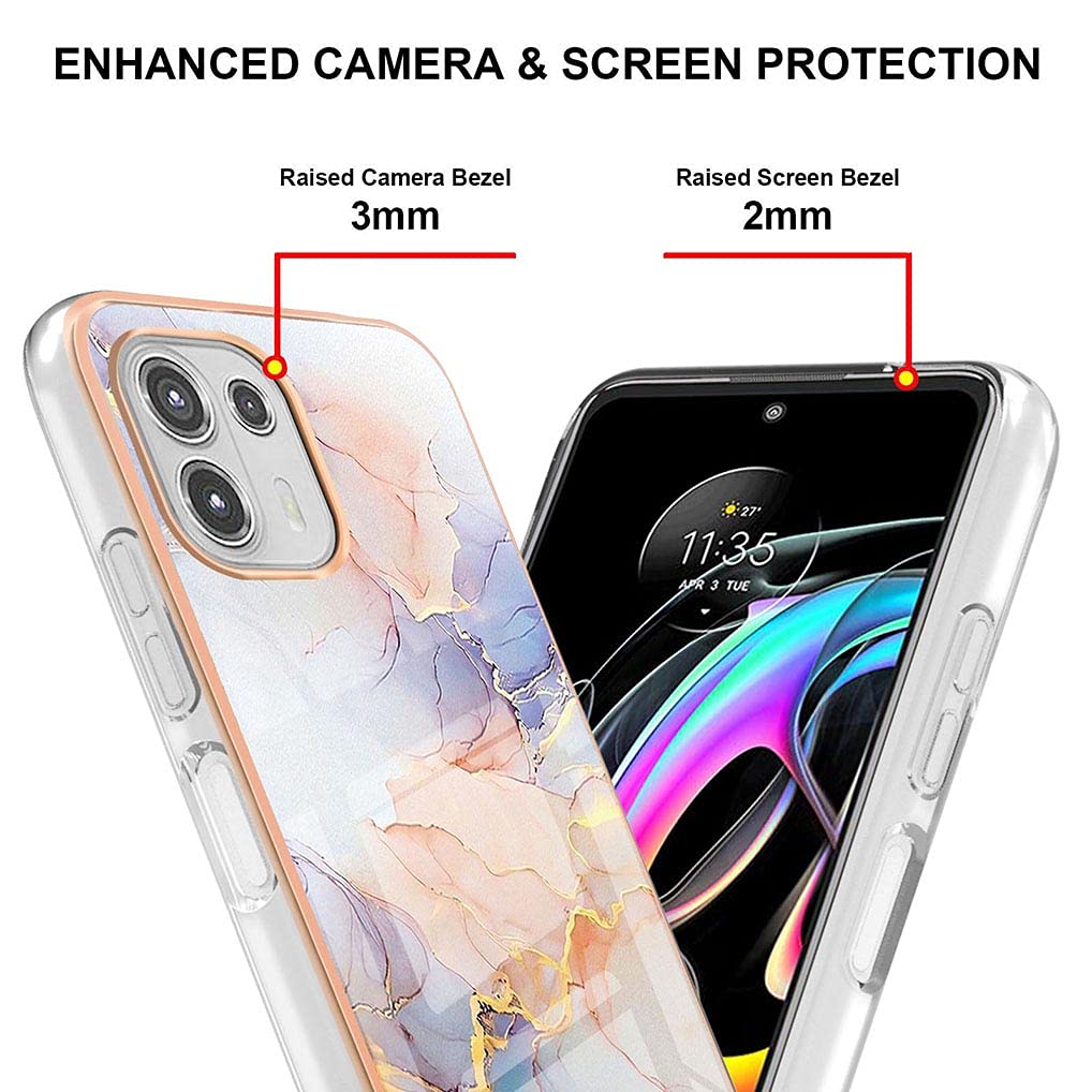 Custodia LINER Per Motorola Edge 20 Lite/Fusion – Ultra Sottile In Silicone TPU, Motivo Farfalla Sogno, Glitter Colorati - 4