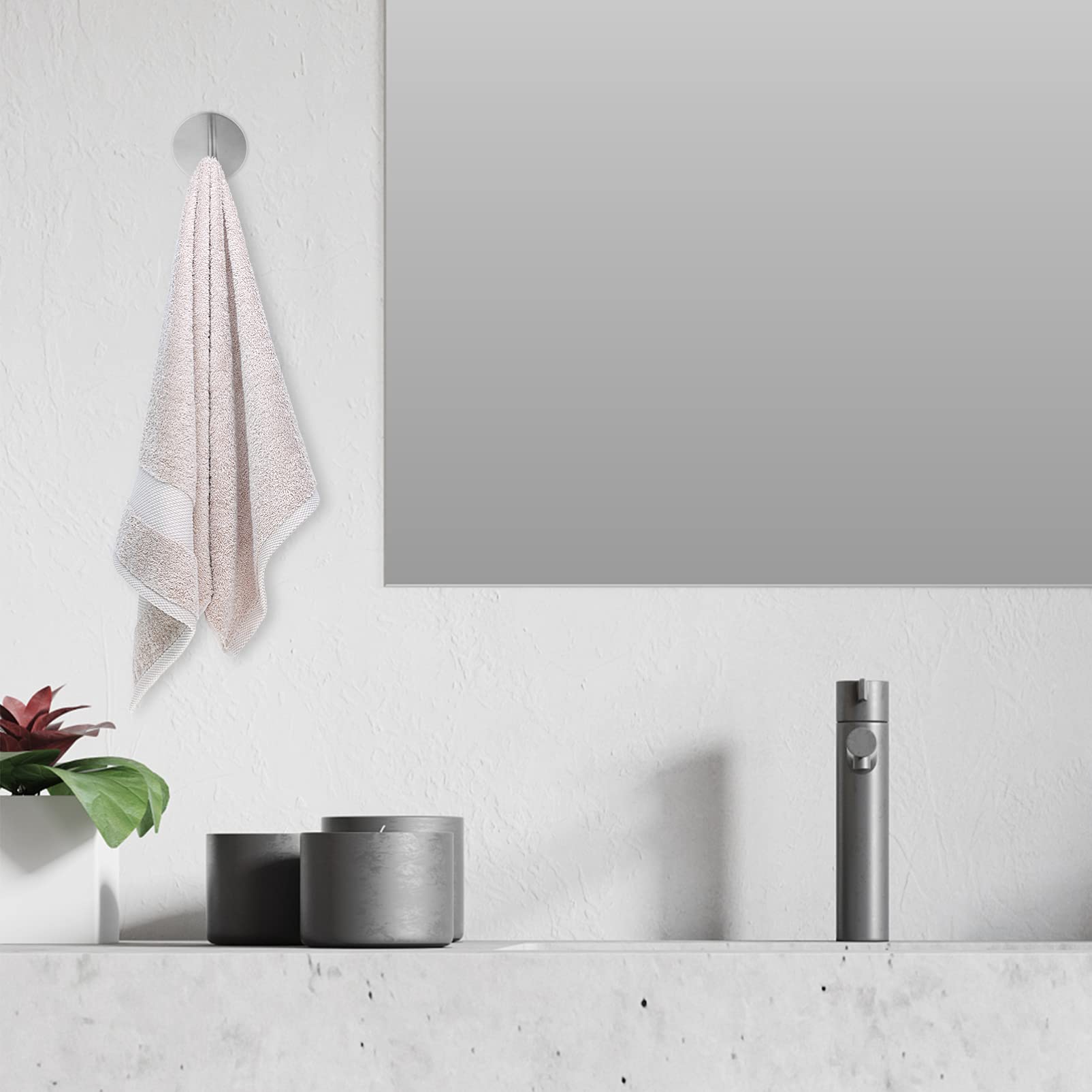 VASDEV 2 Juegos de Ganchos de Pared autoadhesivos de Acero Inoxidable para Entrada, Ganchos para Ropa, Perchas para el hogar, Cocina, baño, Dormitorio, Chaquetas, Sombreros, Batas, Toalla