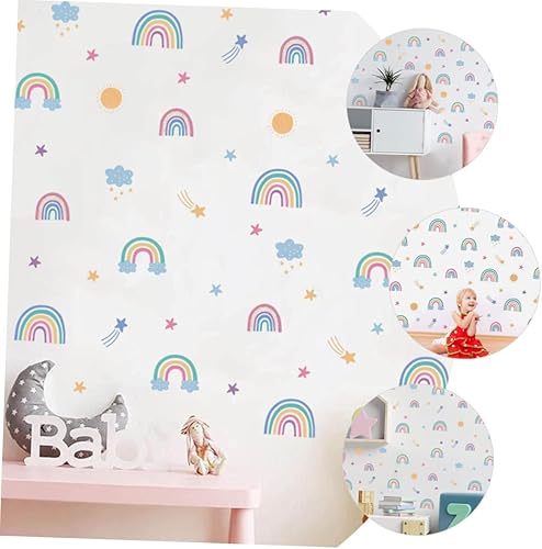 Miniatura 9 de jojofuny 1 Sheet Wall Stickers for Bedroom Little Star Wall Mural Calcomanias para Pared De Cuarto Lucky Rainbow Wall Decal Bedroom Rainbow Wall