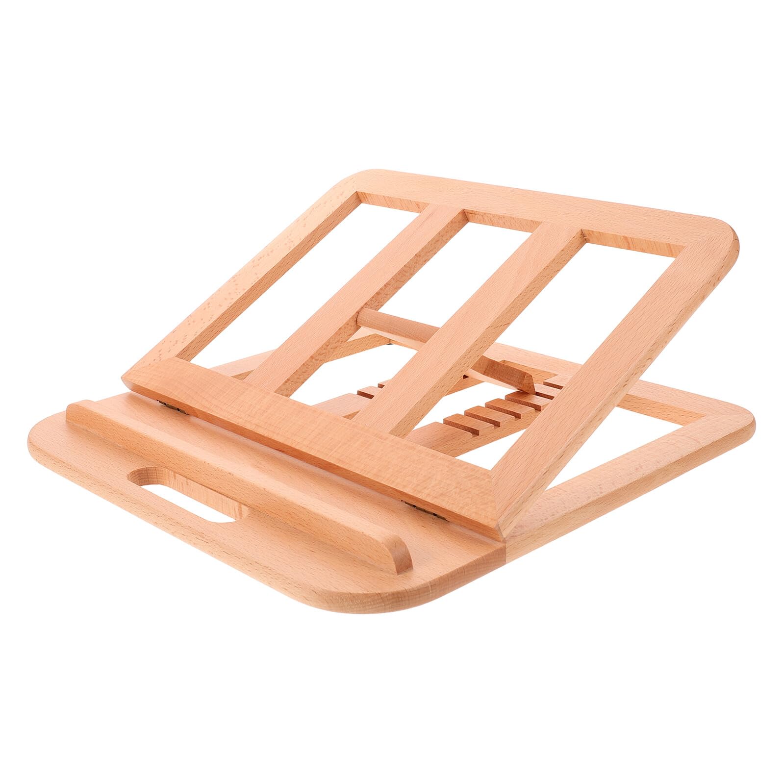 Supporto Ergonomico Regolabile per Laptop in Legno Ventilato, Elevatore Stabile con 6 Livelli di Altezza, Supporto Portatile da Scrivania per Ufficio e Viaggio, Adatto a Laptop