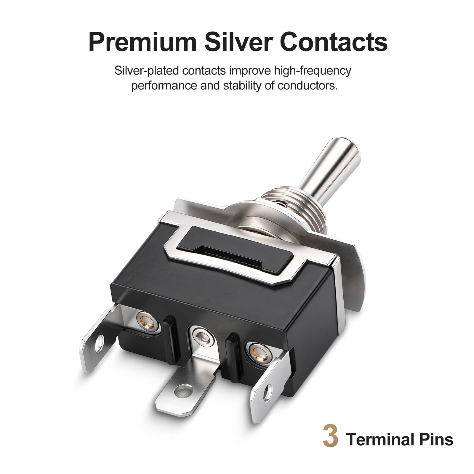 ⌘bai3he2⌘ Baomain Toggle Switch SPDT ON/OFF/ON 3 Position 250VAC 15A 1