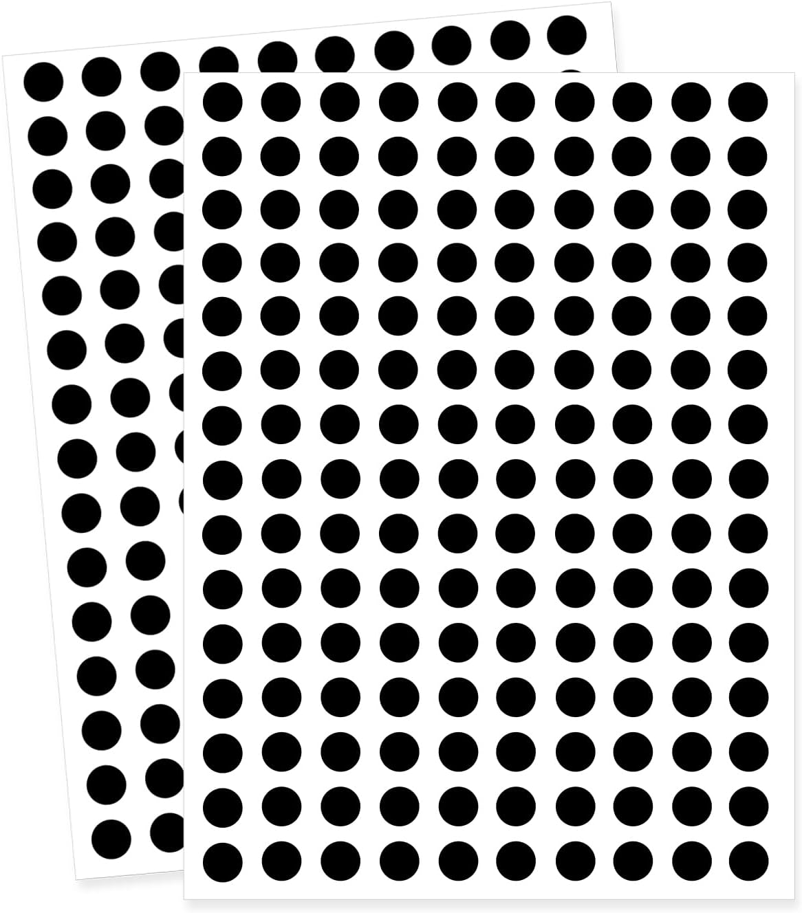 Yeachlaing 0.25 Inch Round Permanent Adhesive Color-Code Dot Stickers,Black,Pack of 1800