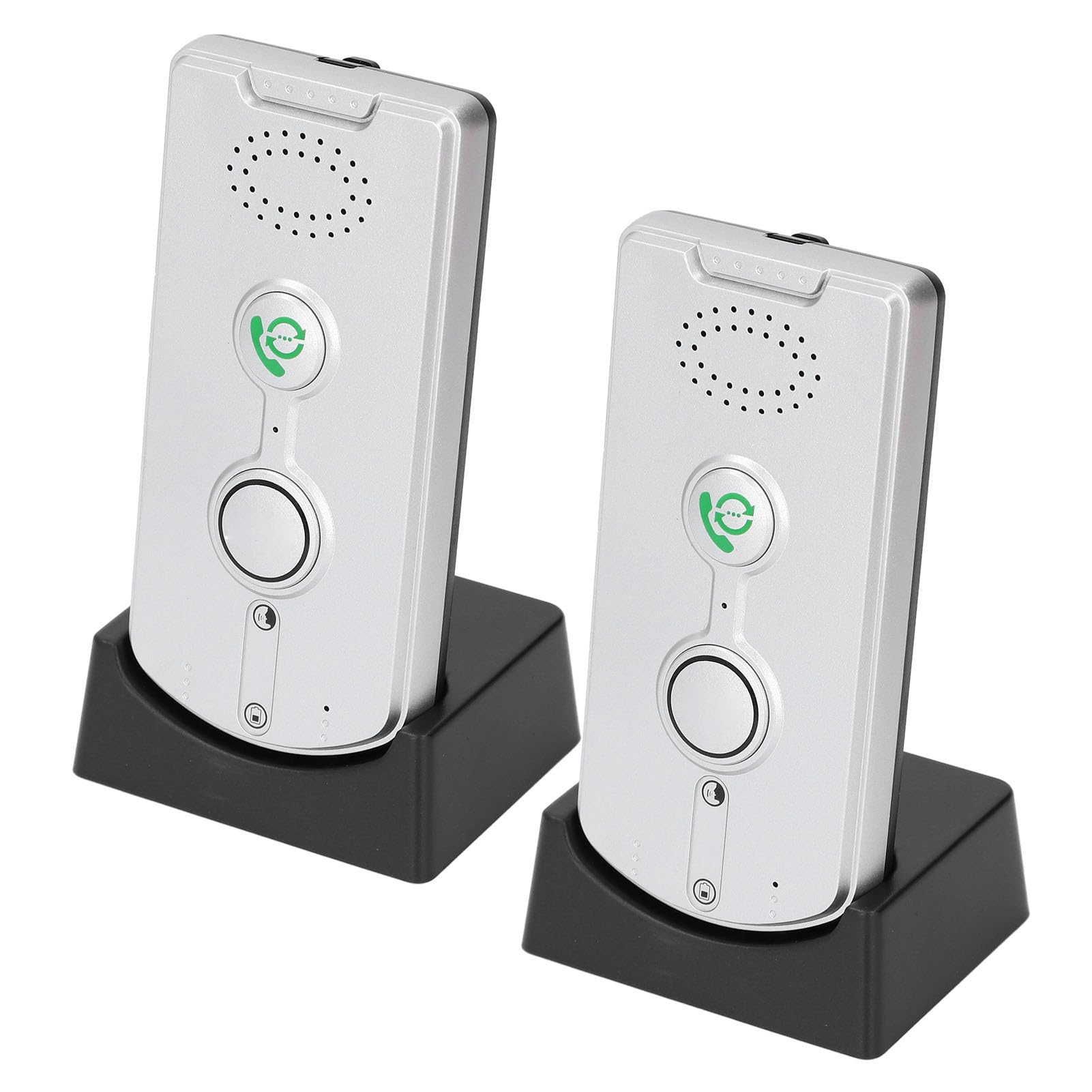 1000M Range Wireless Voice Caller Intercom System 2 Way Pager Bidirectional Communicating Silver with 3 Days Working Time for Most Scenarios
