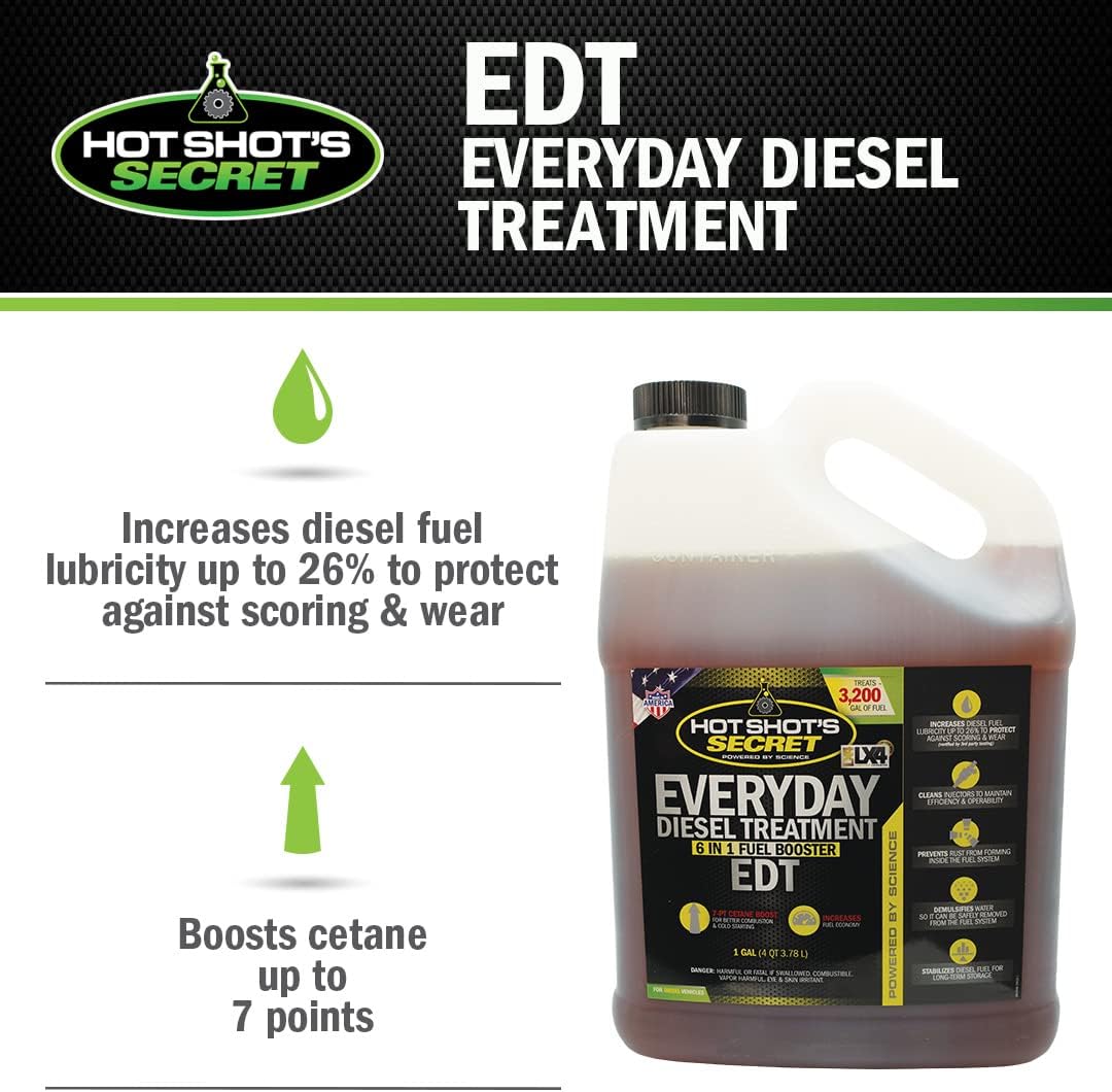 Hot Shot's Secret - HSSEDT01G Everyday Diesel Treatment - EDT 1 Gallon - Treats Up to 3,200 Gallons