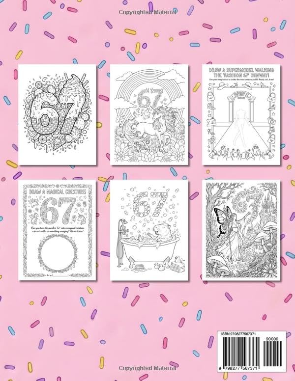 67 Coloring And Activity Book - 6-7 Six Seven Meme for Girls Ages 6-12 (67 Coloring And Activity Books For Girls) - Image 2
