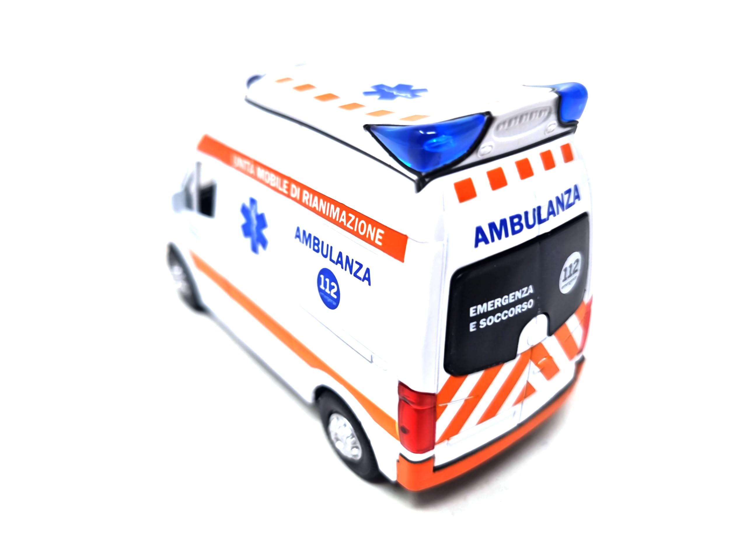 PLAYJOCS GT-8177 Włoski karetka metalowy samochód zabawka dla dzieci i kolekcjonerów.