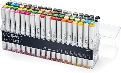 Copic Sketch, Alcohol-based Markers, 72pc Set C