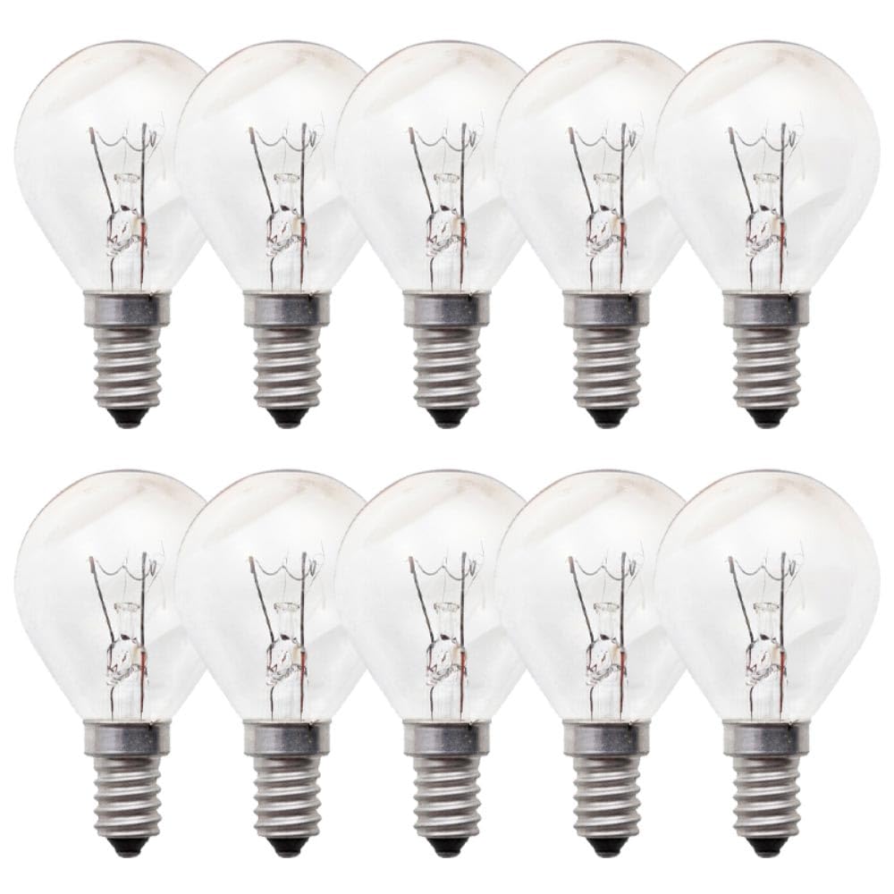 NCC-Licht 10 Stück Tropfenlampe Kugel klar E14 40W warmweiß dimmbar 230V