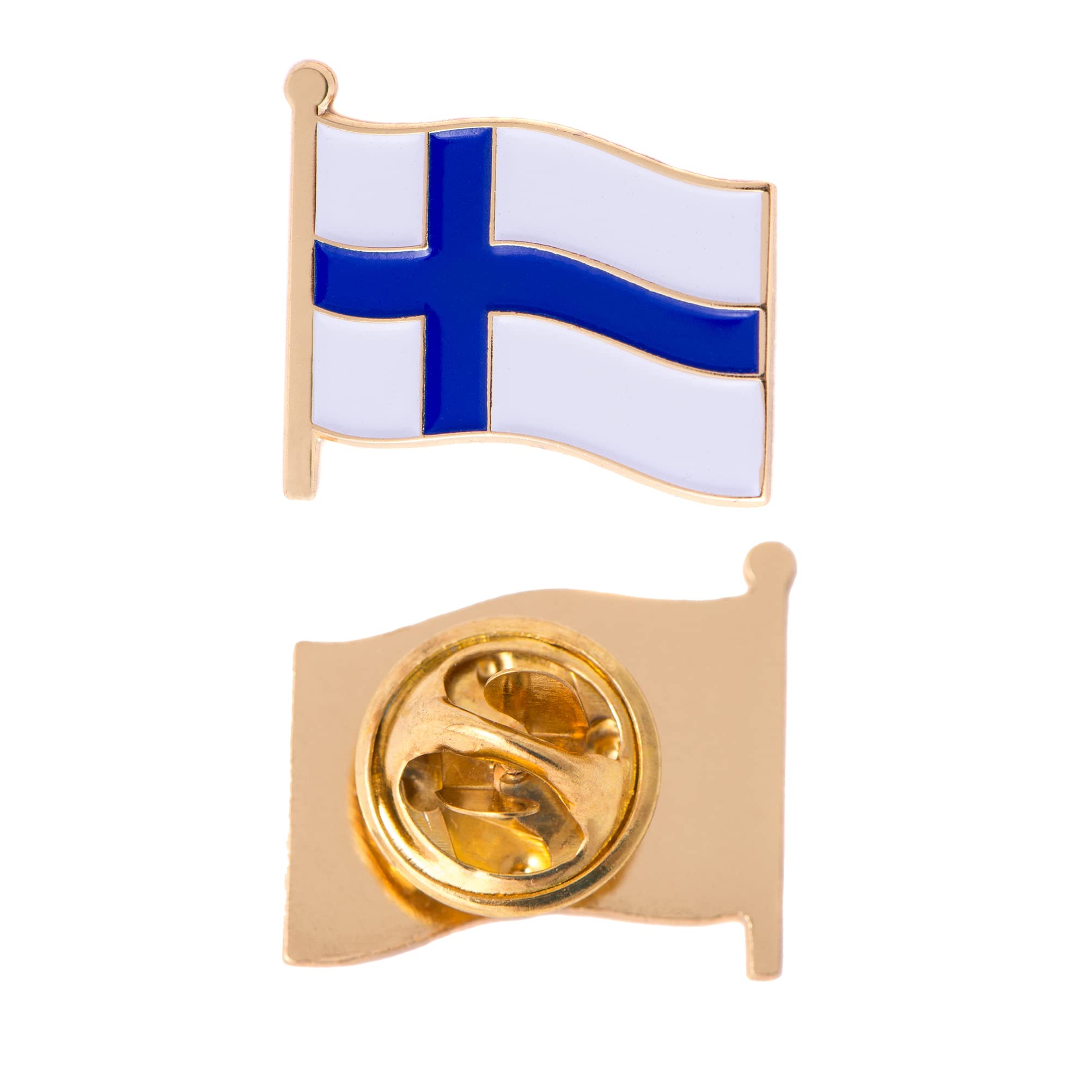 Desert Cactus Finland Metal Lapel Pin Enamel Finish (Waving Flag Lapel Pin)