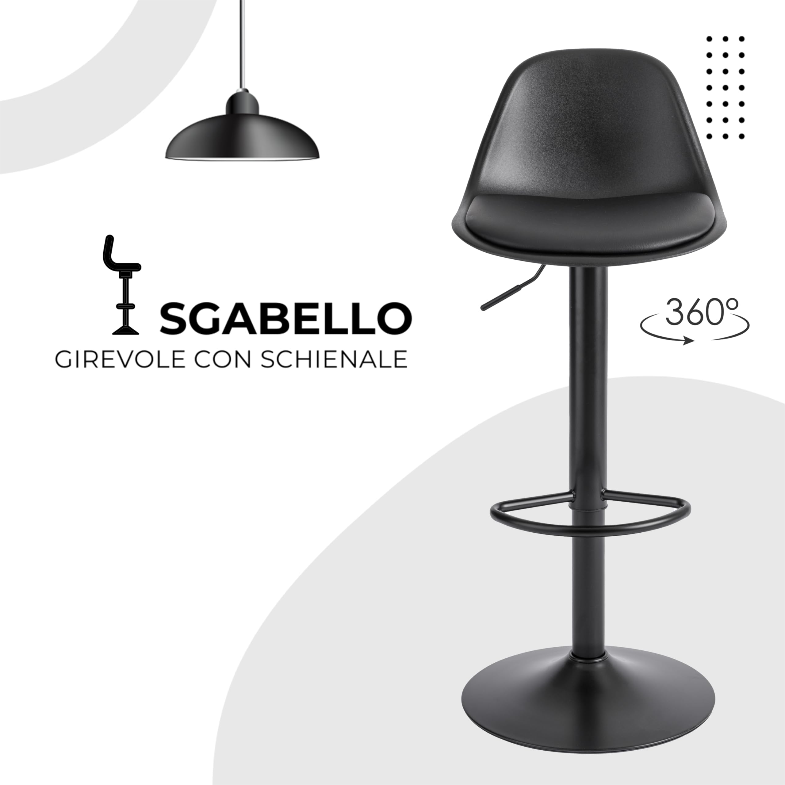 Sgabello Alto Sgabello Girevole Baroni Regolabile In Altezza Per