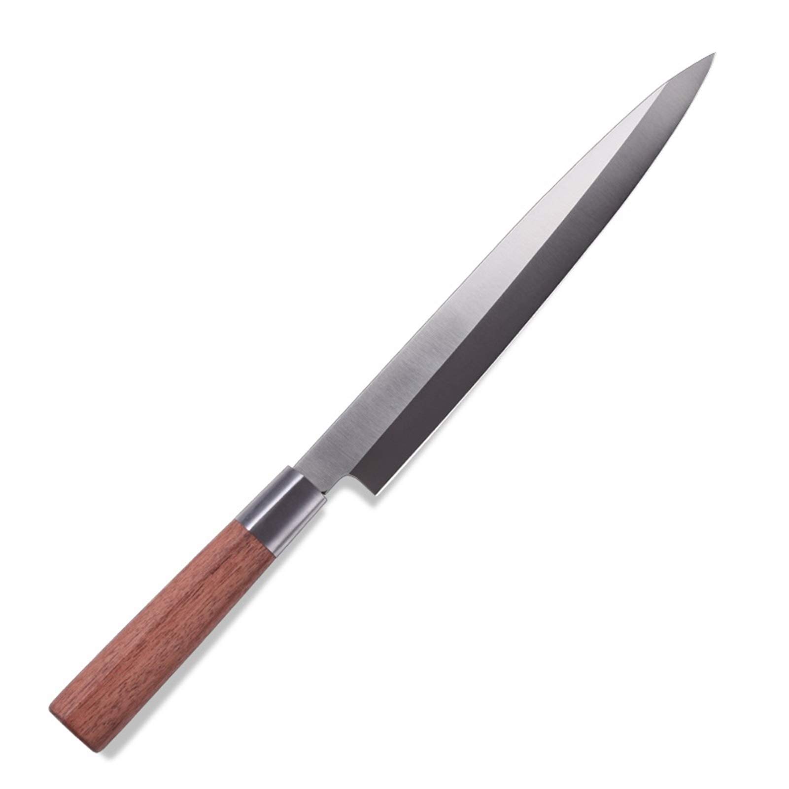 Coltello da 10 pollici Sushi Salmone Sashimi Yanagiba Coltelli da cucina Cuoco unico Chef Filetto di pesce Alta qualità con manico in legno coltelli (Color : Red, Kitchen Knife Size : 10 inch)