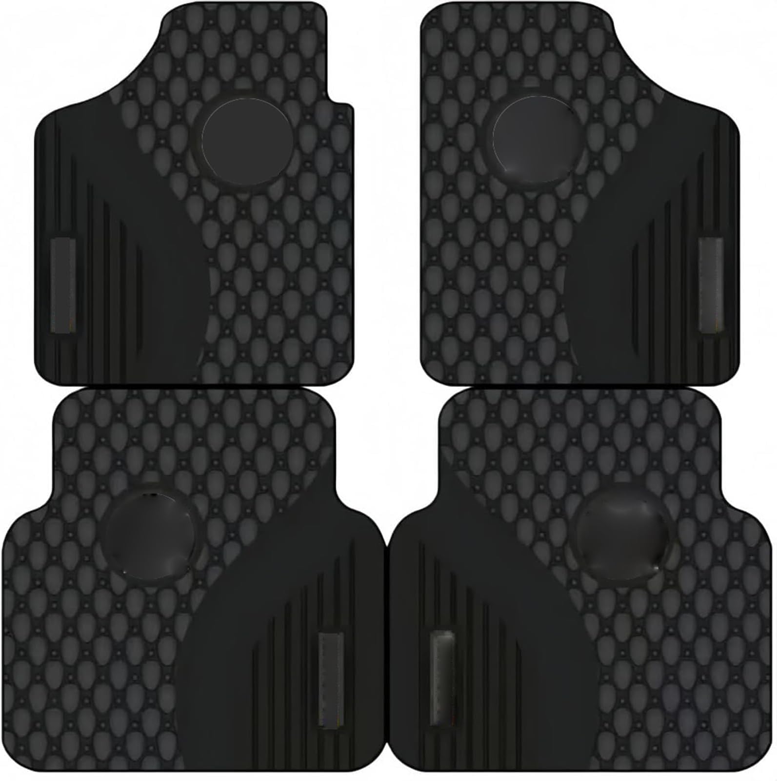 Car Floor Mats, for Jeep Compass II 2017 2018 2019 2020 2021 2022 2023 Present Floor Protection - Anti Slip Fit Car Mat with Easy to Clean Car Carpet All-Weather