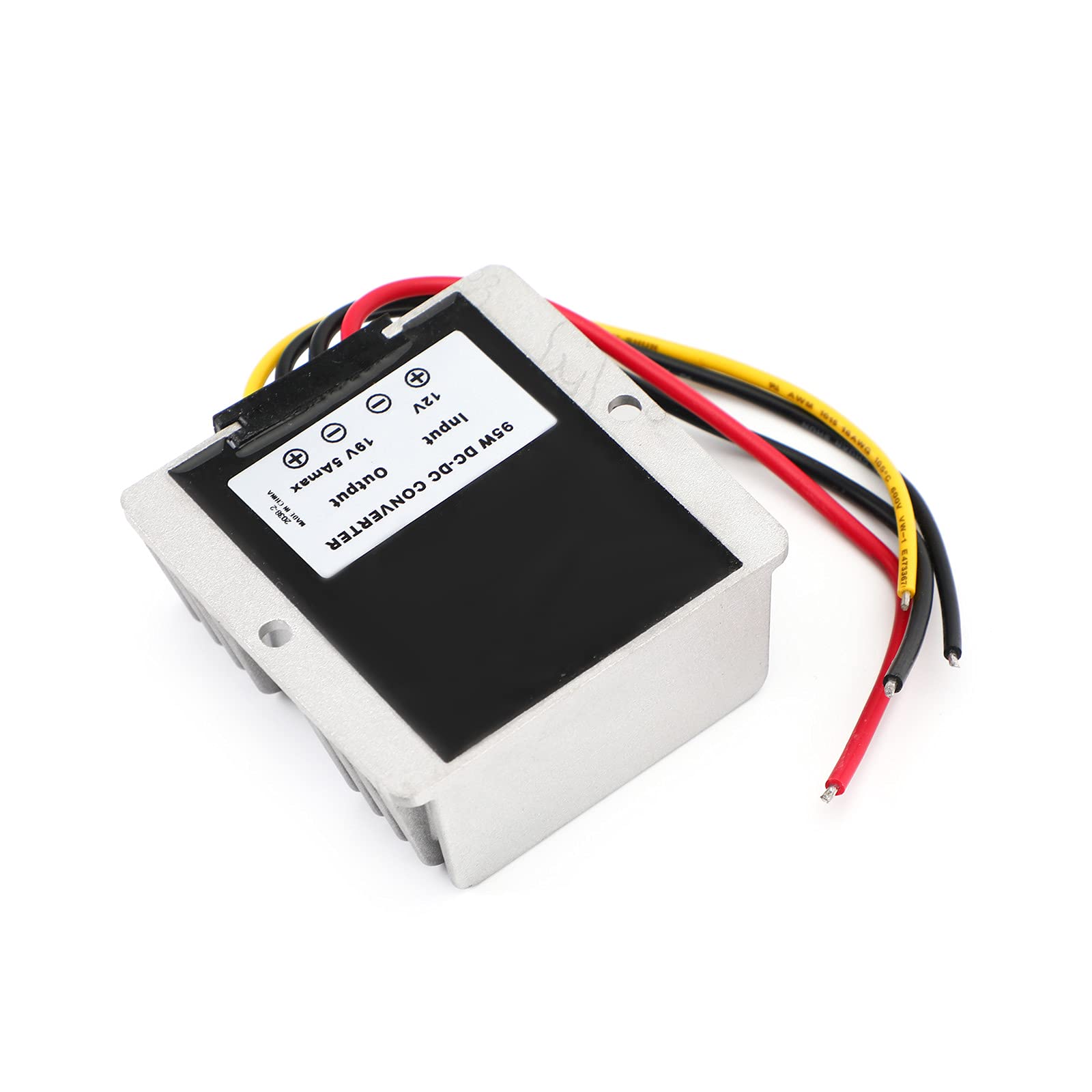 Convertidor DC-DC Step Up 12V A 19V 5A 95W - Eficiencia 93%, A Prueba De Agua IP68, Para Vehículos, Barcos, Luces LED