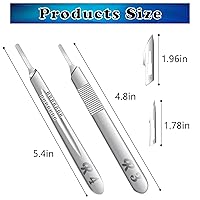 Vista 3 de 40 piezas de cuchillas de bisturí #11#23 bisturíes quirúrgicos con 2 mangos #3#4 y caja de almacenamiento, cuchillas de acero de alto carbono