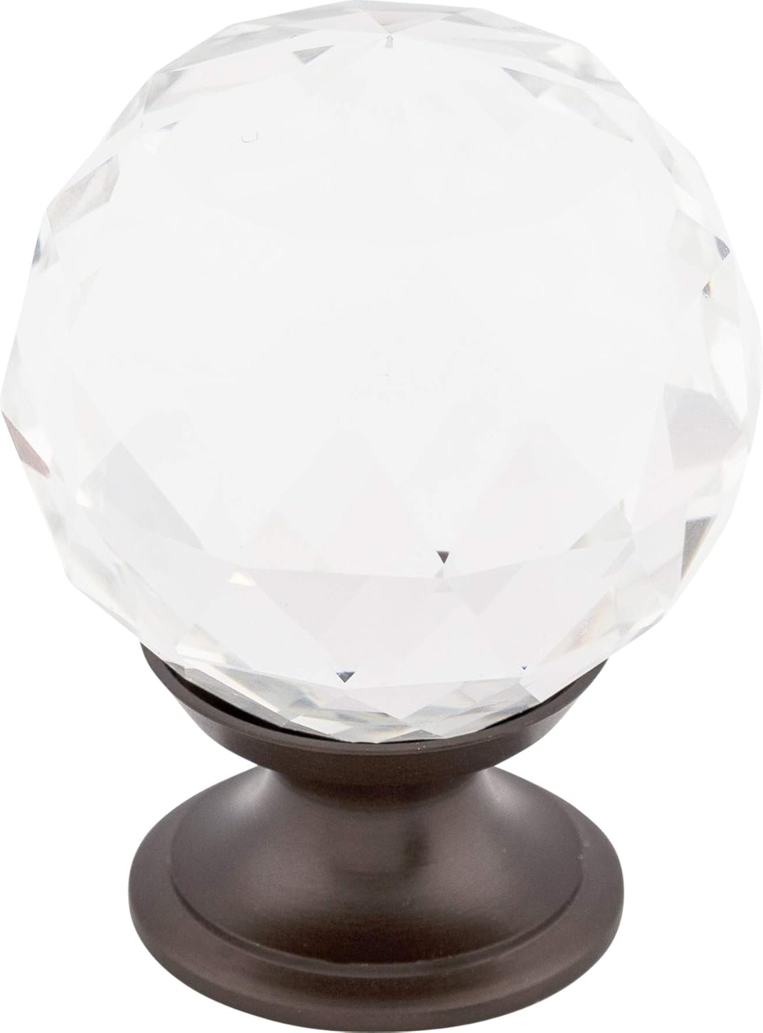 Top Knobs Crystal Knob Hardware Finish: Oiled Rubbed Bronze, Knob Color: Clear