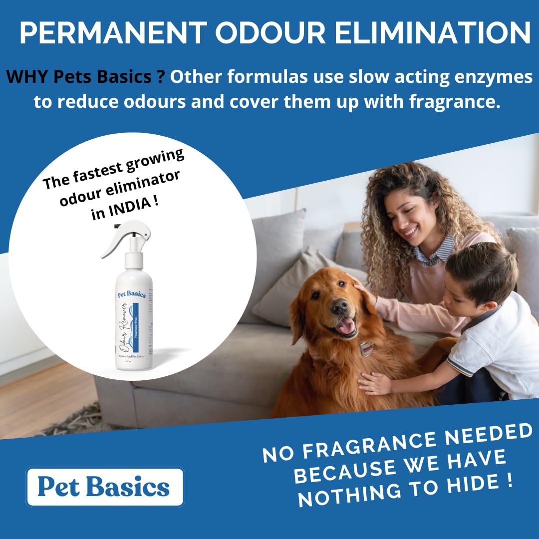 Pet Basics Fragrance Free Odour Remover (200ml) | Gentle Water-Based Formula | Safe for Pets & Surfaces | Non-Toxic | Easy to Use 2
