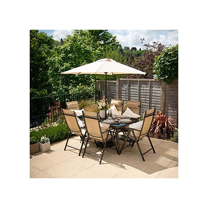 Buy 6 Seater and Table Reclining Garden Furniture Outdoor