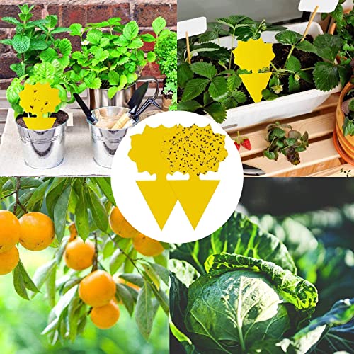 Fliegenfalle GeekerChip 50 Stück Gelbtafeln für Pflanzen