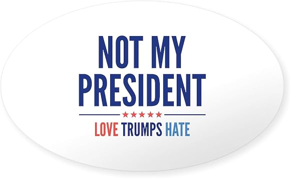 CafePress Not My President Oval Bumper Sticker Car Decal