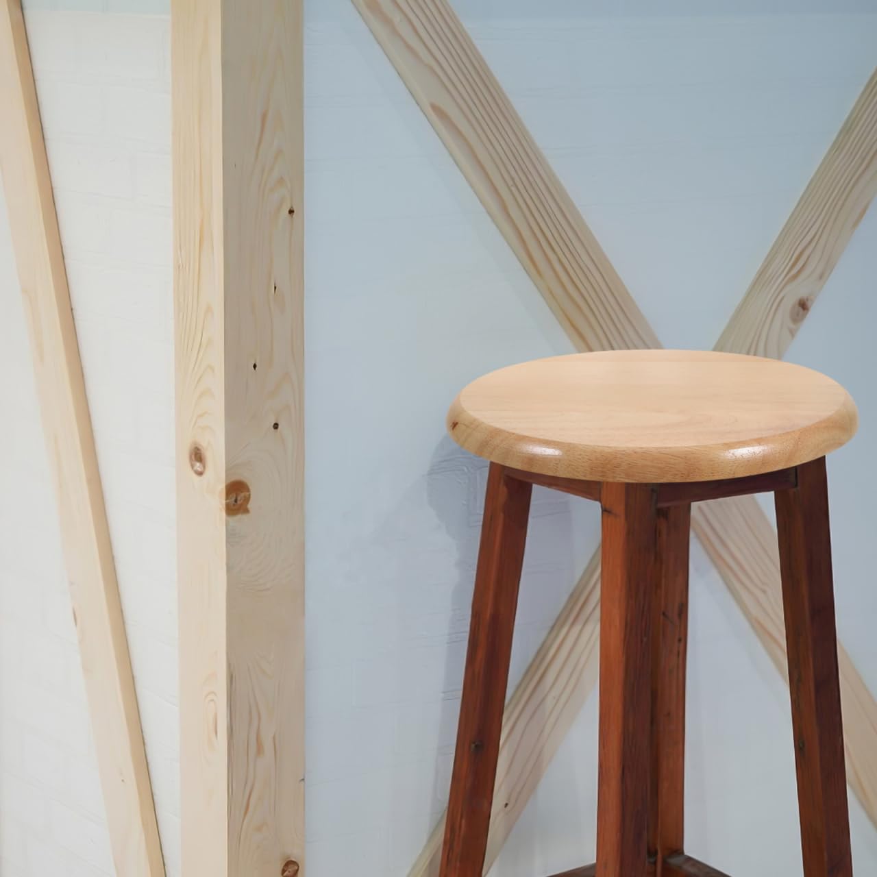 Veemoon Sedile Ricambio Sgabello Legno Massello Rotondo Accessori Sostitutivi Per Sgabelli Da Bar Ristorante E Ufficio Supporto Robusto E Sicuro