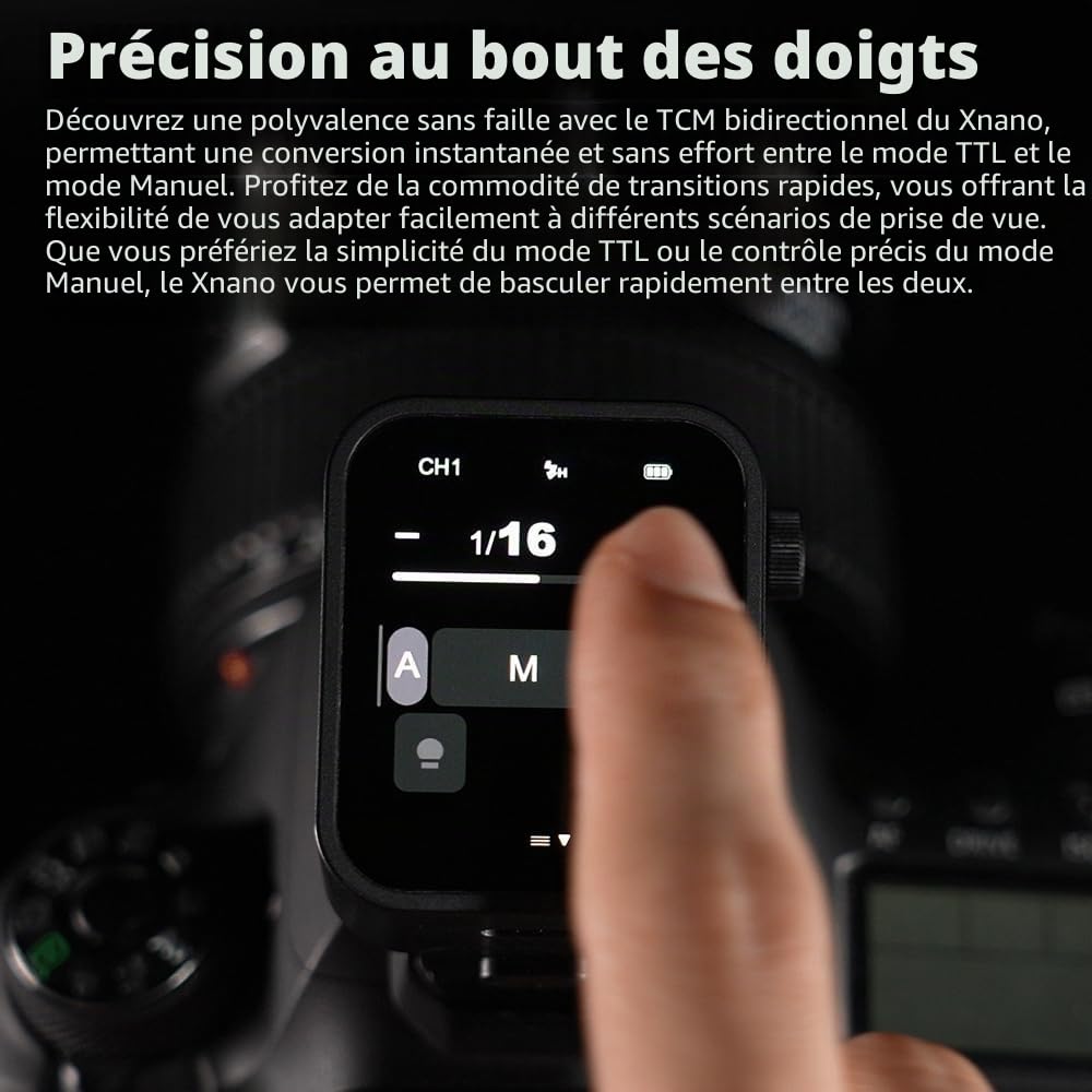 Godox X3-C Touch Screen TTL Wireless Flash Trigger with TCM Conversion, Built-in 3.7V 850mAh Li-ION Battery, 7 Days Standby for Canon Cameras(Godox X3-C)