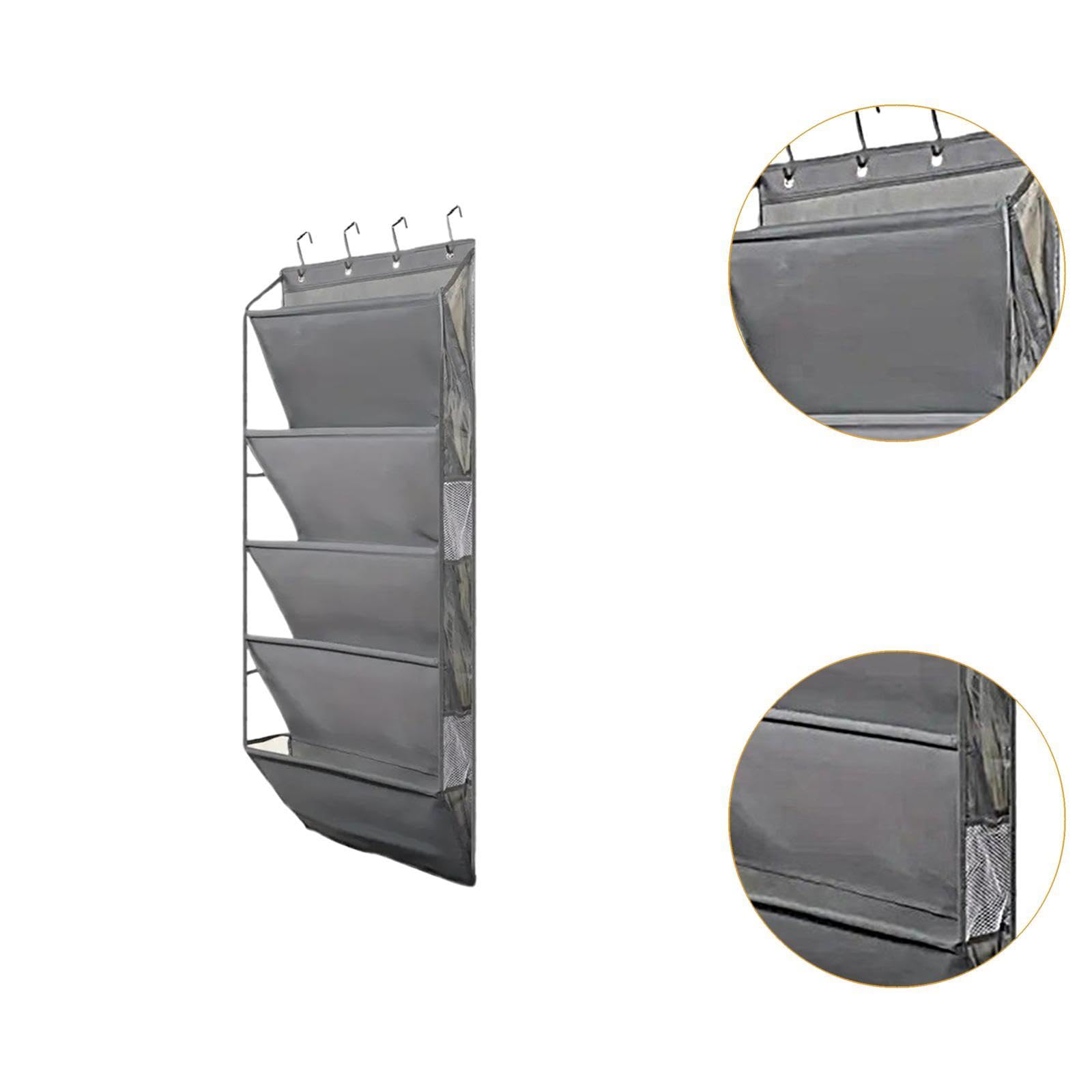 Organizador de zapatos para colgar sobre la puerta con bolsillos grandes y profundos, multiuso, para ropa y zapatos