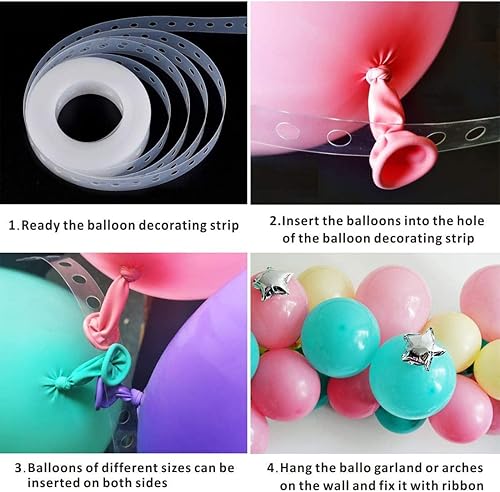 Miniatura 5 de Kit de arco de guirnalda de globos pastel, 145 globos de arcoíris de macarrón con globo largo de helado de aluminio para baby shower, cumpleaños,