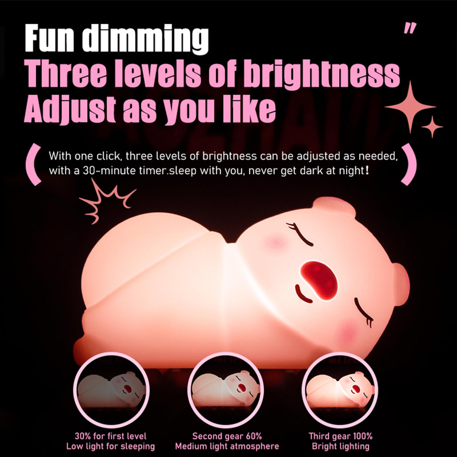 SHYOSUCCE Night Light Kids,Touch Control Silicone Kid Night lamp - Image 3
