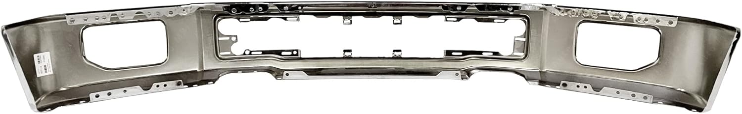 BUMPER-KING Front Bumper Compatible with 2015 2016 2017 Ford F150 Pickup Truck 15-17 FO1002422 Chrome with Fog Light Holes