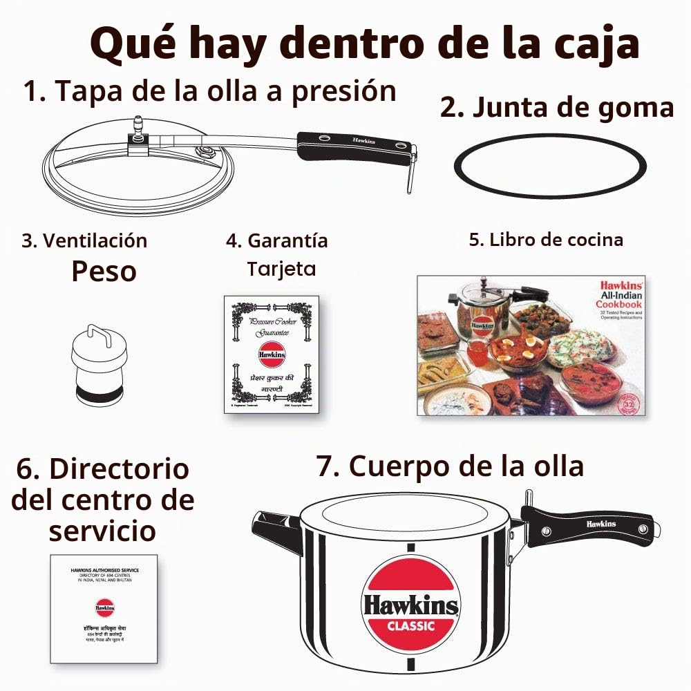 Hawkins olla a presión de aluminio, 5 L)