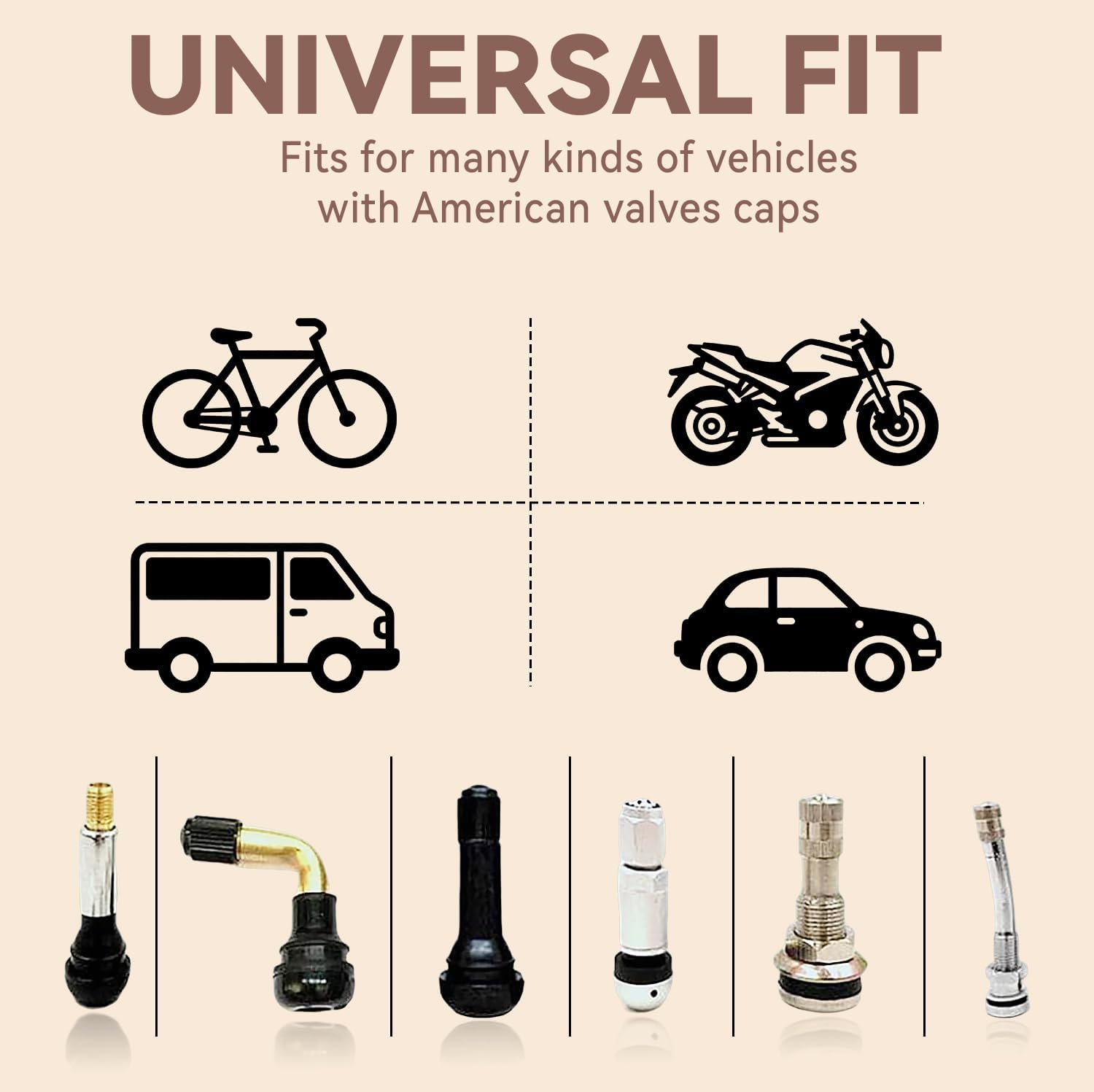 Tire Valve Caps for Longhorns,Texas Universal Stem Covers Corrosion Resistant Leak-Proof with Sealing Ring for Car,Motorbike,Trucks,Bike,Bicycle.Upgraded Version