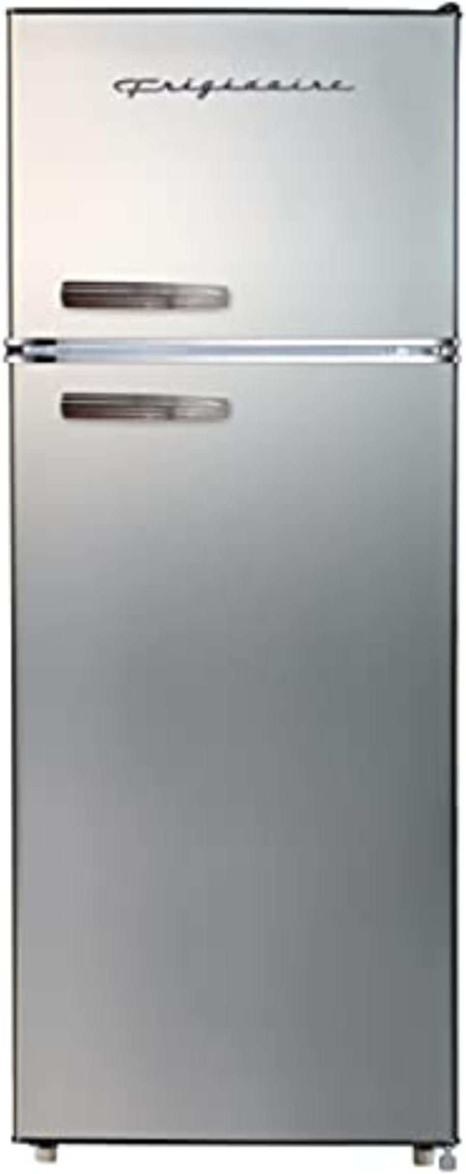 EFR753, 2 Door Apartment Size Refrigerator with Freezer, Retro Chrome Handle, 7.5 cu ft, Platinum Series, Stainless Steel, 7.5