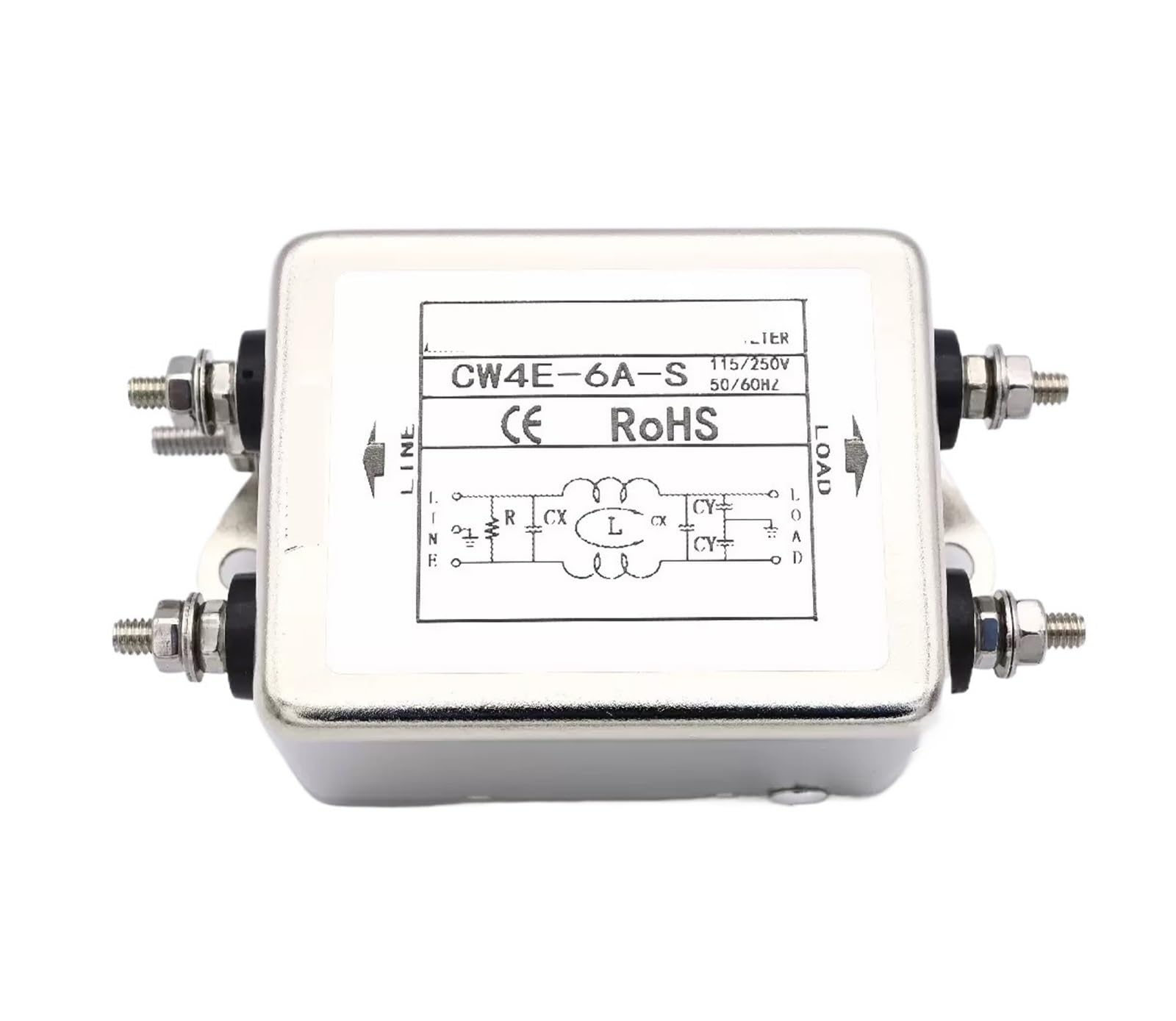 Filtre d'alimentation AC monophasé 220V 60A CW4E-3A-60A-S boulon