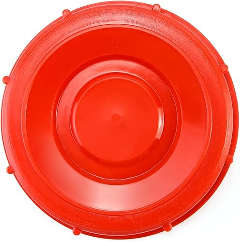 Miniatura 25 de QWORK IBC - Tapa de mano, paquete de 4 tapas de tanque de agua IBC de 6.5 pulgadas con orificio de ventilación para almacenamiento de productos Rojo
