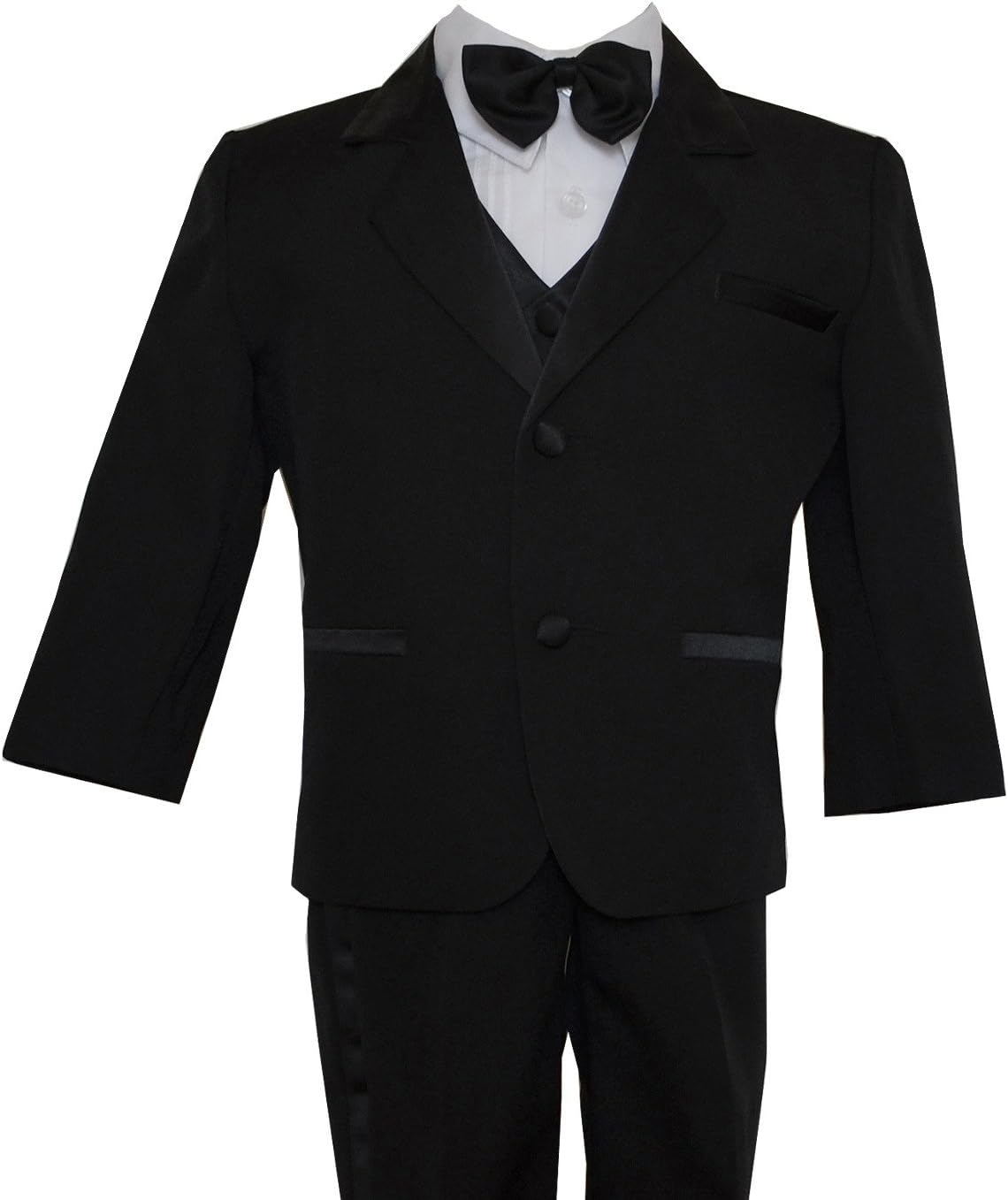 Boys Kids Black Tuxedo Suit Bow Tie