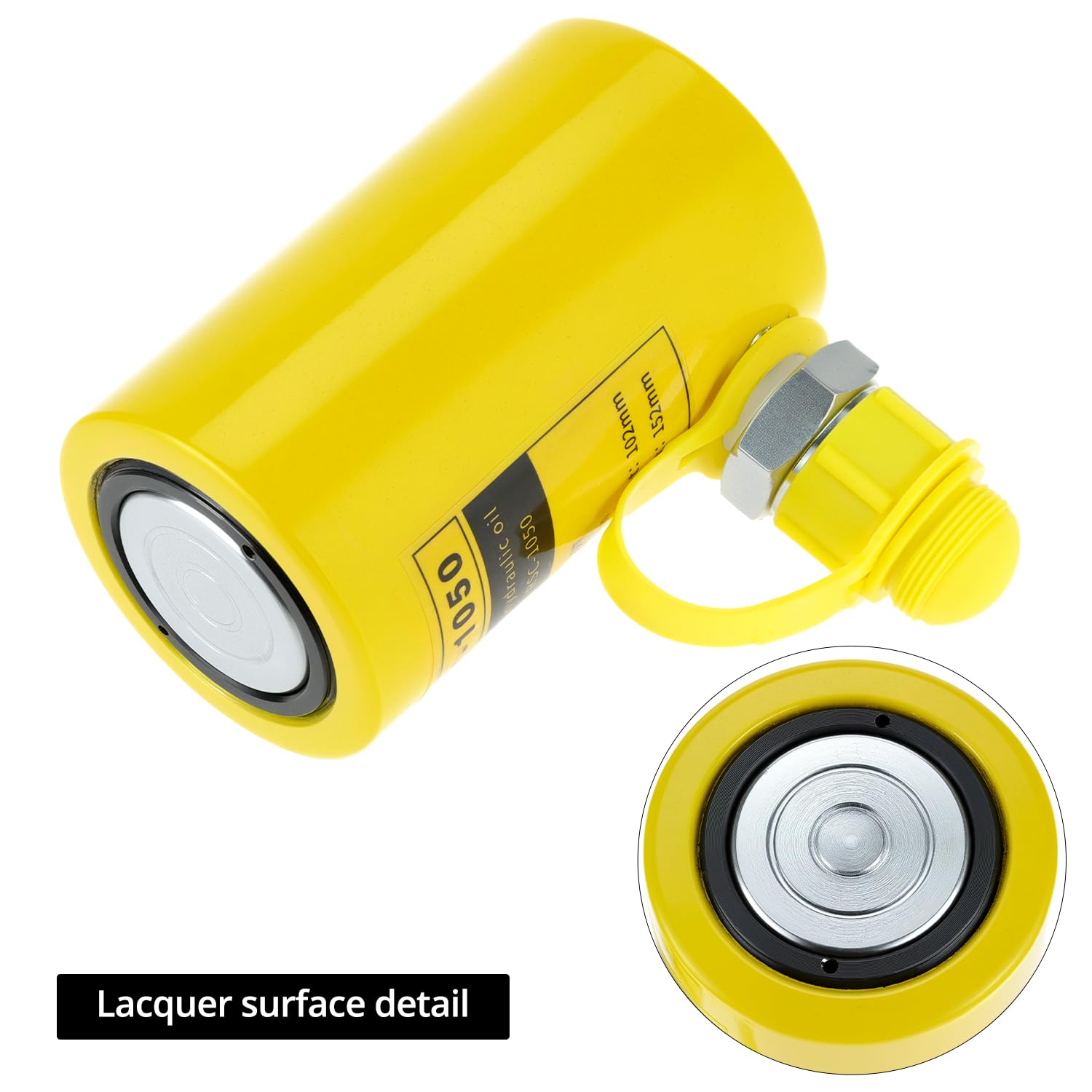 QWORK Hydraulic Cylinder Jack 10T 2" Stroke Porta Power Ram Jack - Heavy-Duty Single Acting for Lifting, Jacking, and Shoveling with Automatic Retraction and Oil Hose Included