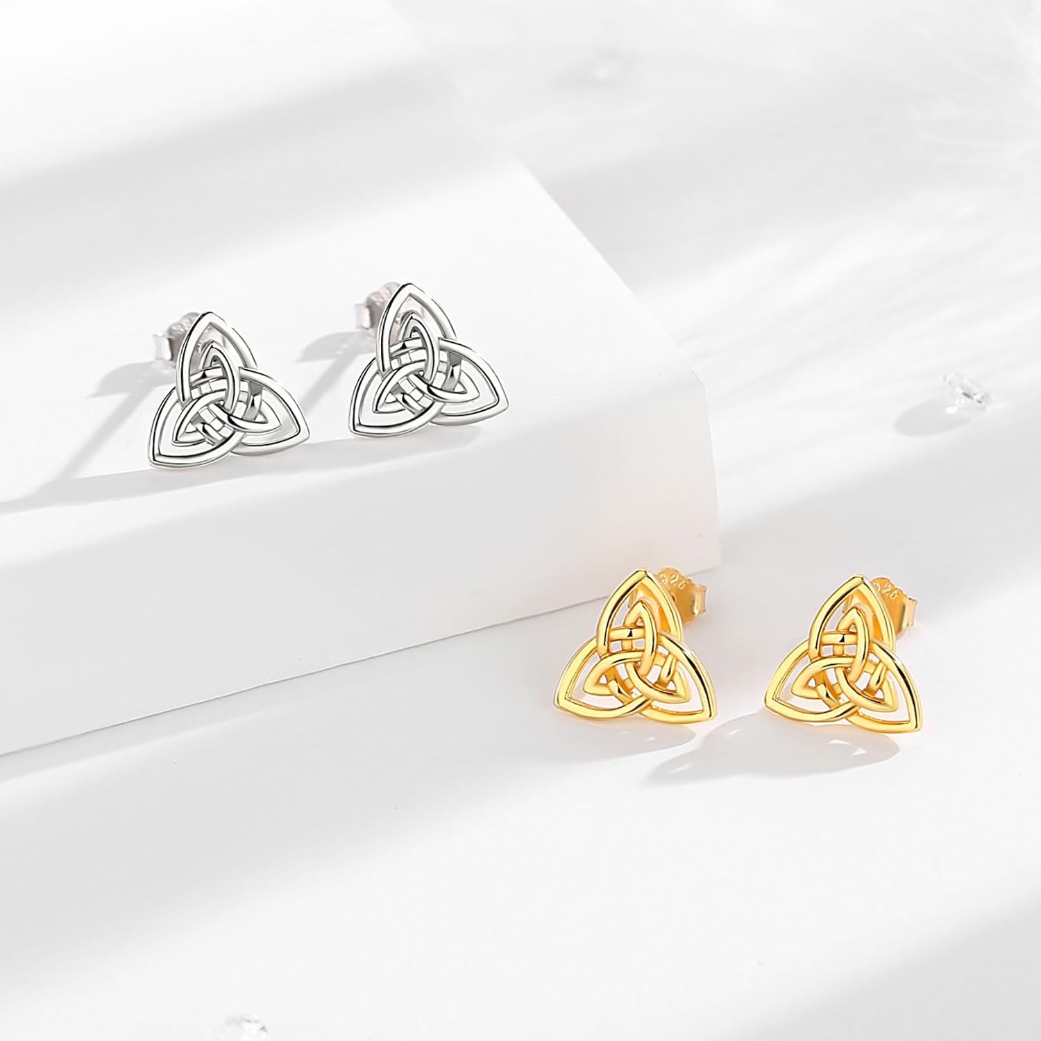 INFUSEU Irish Gifts Celtic Knot Shamrock Claddagh Earrings for Women Girls Sterling Silver Jewelry - Image 7