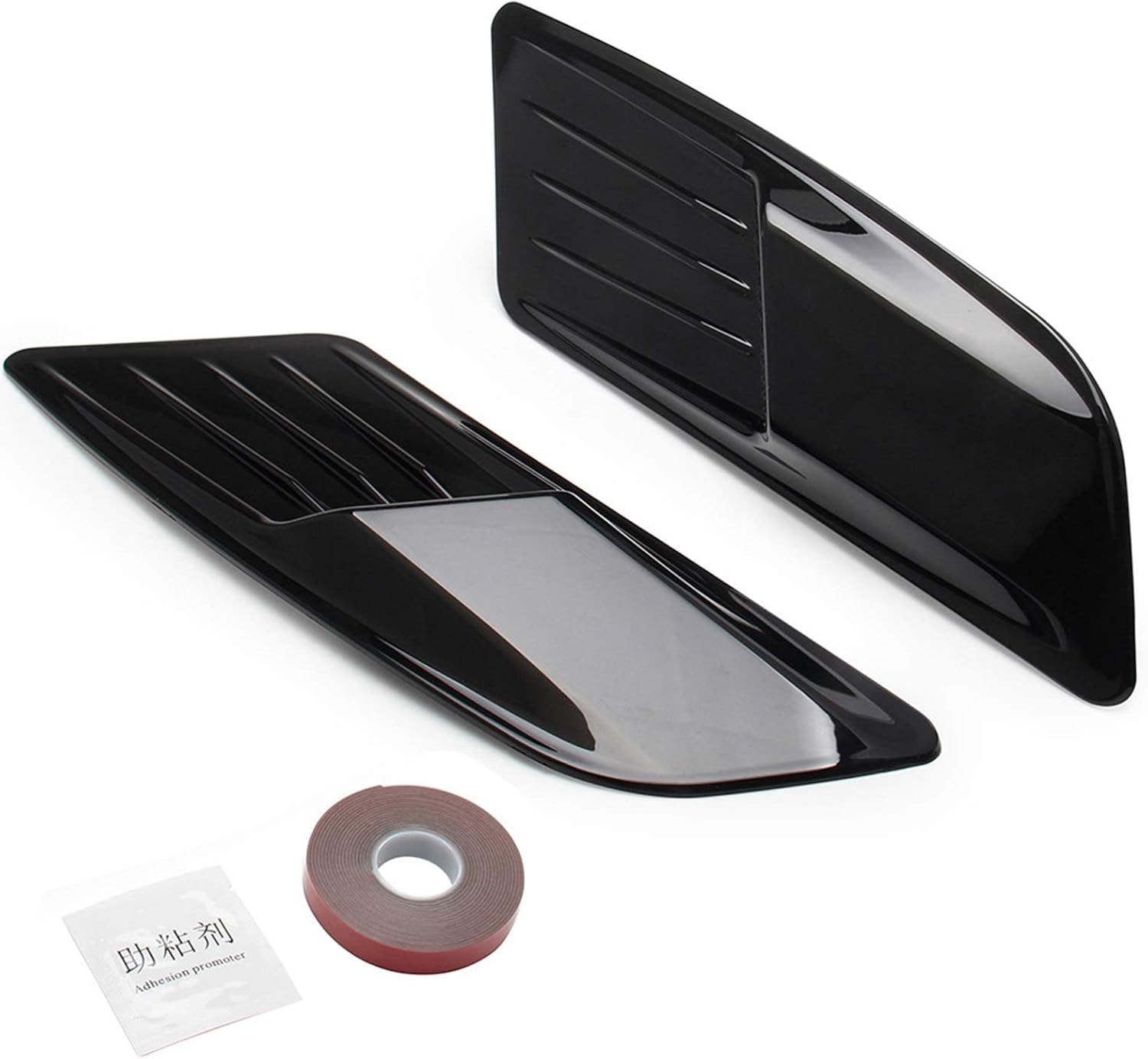Hood Scoops 2 Black ABS Car Hood Vents, Car General Decorative Air Intake Scoop Turbo Hood Exhaust Cover