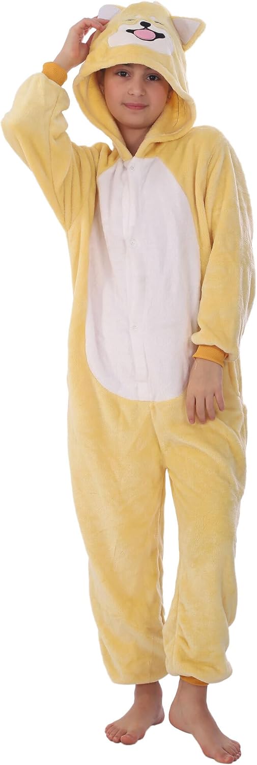 Kids Flannel Onesie Costume Halloween Easter Animal Cosplay for Girls Boys One Piece - Image 5