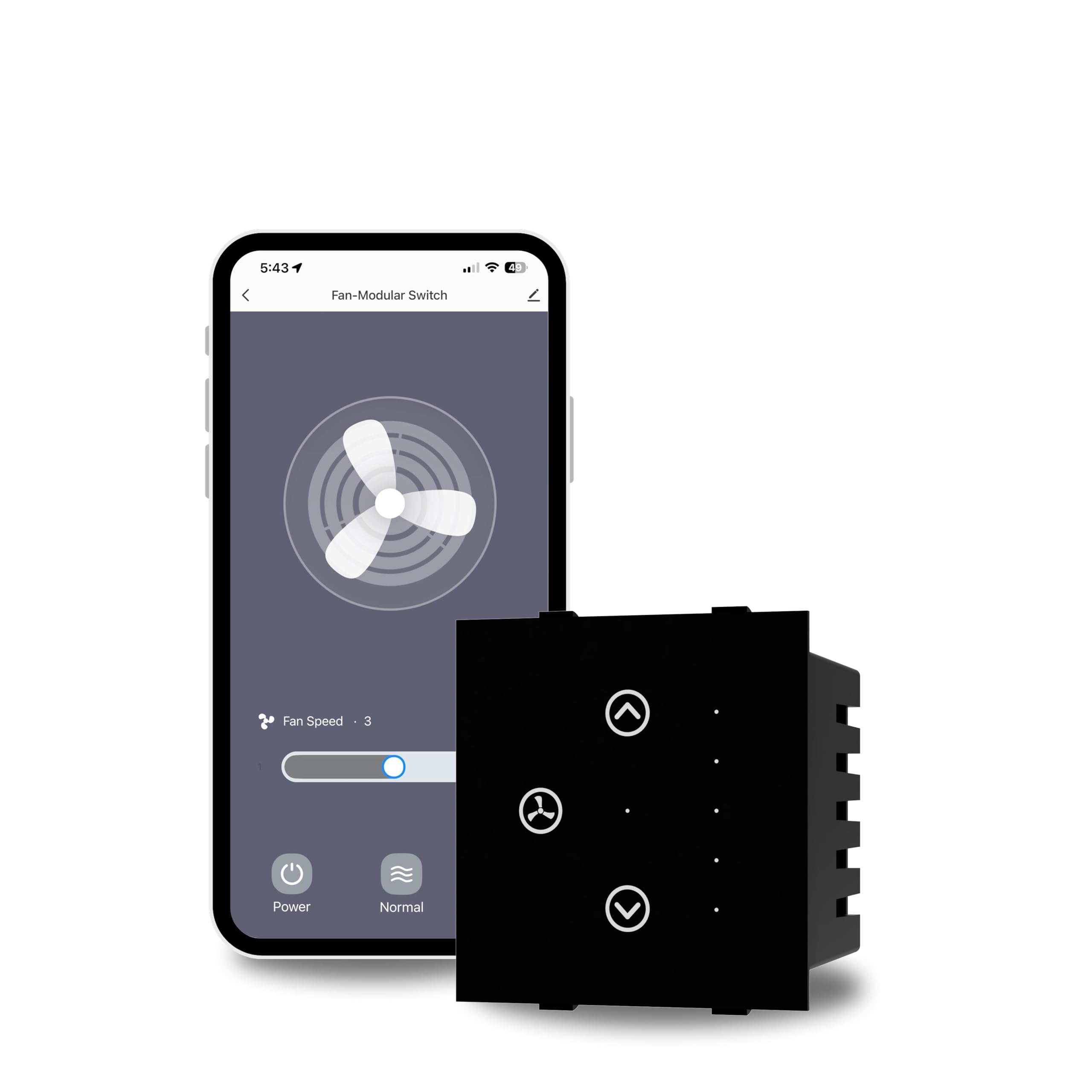 AZIOT SMART MODULAR 1 FAN REGULATOR TOUCH SWITCH - GLASS (Not Acrylic): Elevate Your Home with Effortless Control (Fits in Anchor Roma Classic and similar plates) Not for BLDC fans, 240 V, Black-image-21