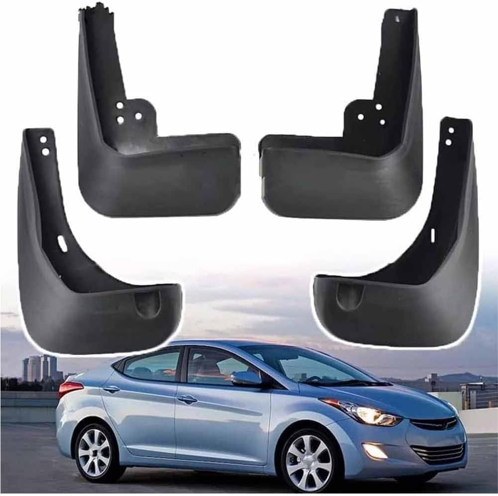 RESKIU 4PCS Mud Flaps for Hyundai Elantra MD 2011-2016, Splashproof No Drill Easy Install Front Rear Wheel Protection Fender Mudflaps All-Weather Splash Guards