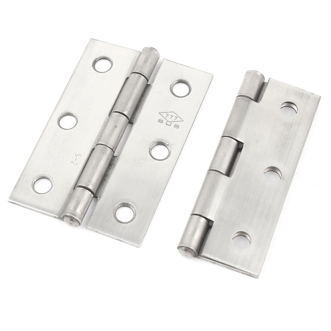 2 Charnières Métalliques Argent 50 Mm Pour Porte Ou Tiroir, Marque Uxcell