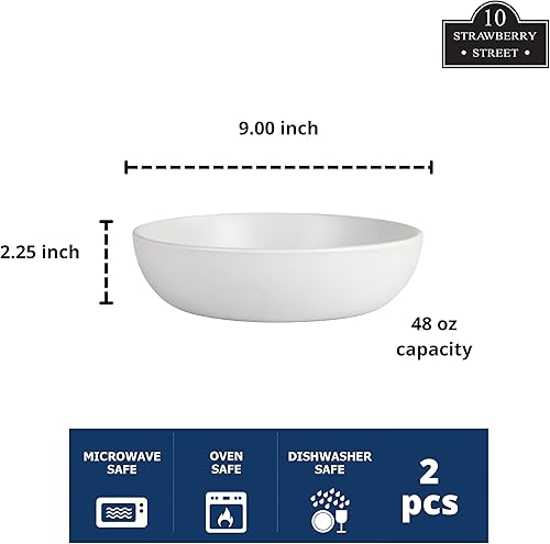 Vista 109 de 10 Strawberry Street Wazee - Plato de ensalada Coupé mate de 8.25 pulgadas, juego de 6, rojo