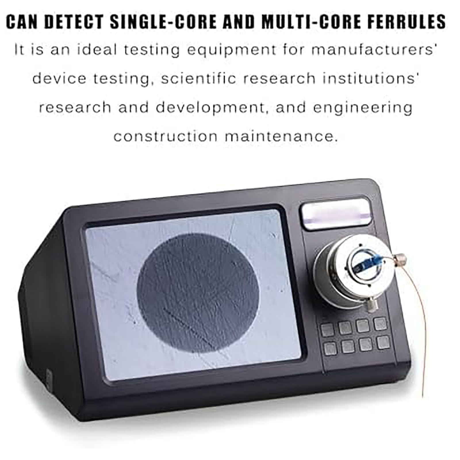 Microscopio De Fibra Óptica 400x, Herramienta De Inspección Led para Detección De La Superficie del Extremo De La Fibra con Sensor De Imagen De Alta Definición.
