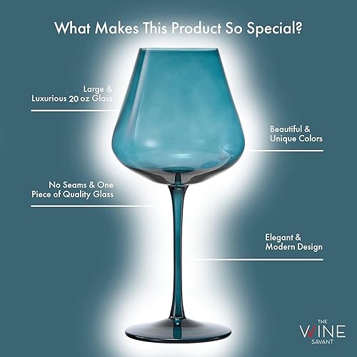 Miniatura 10 de Venus - Juego de 6 copas de vino de 20 onzas, regalo para ella, mamá, esposa, novia, mamá, él, celebraciones especiales, estilo único, tallo alto,