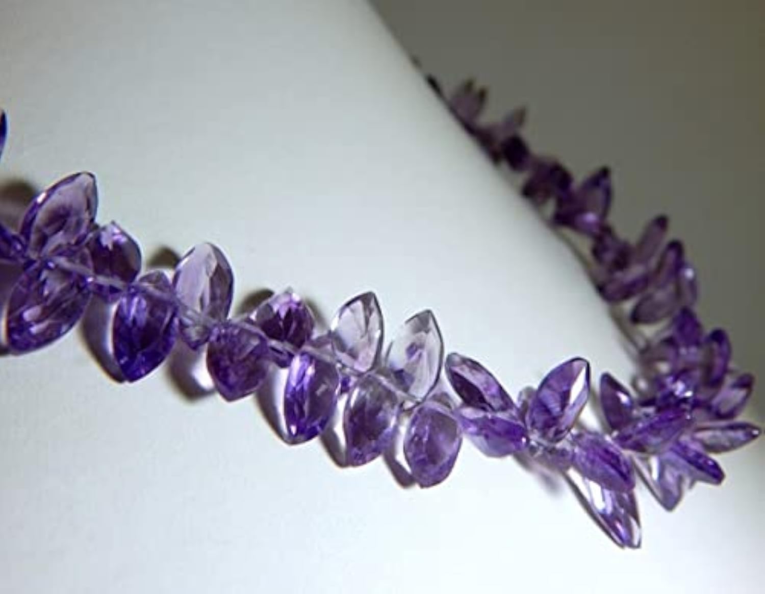 Amethyst Faceted Teardrop Beads pour création de bijoux DIY