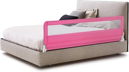 HONEY JOY Barandilla de cama para niños pequeños, 71 pulgadas extra larga, barandilla de seguridad portátil con doble bloqueo de seguridad para