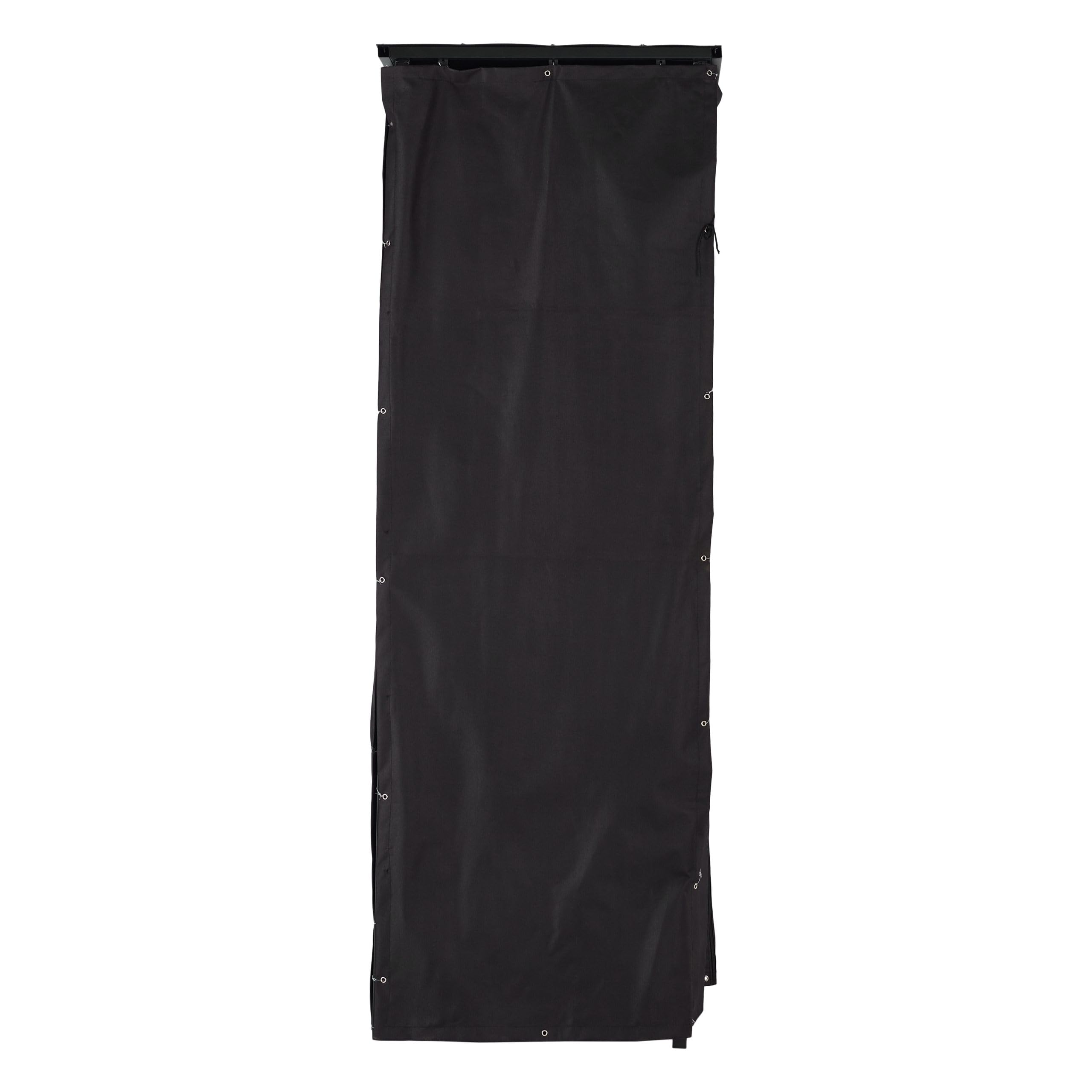 Kaminholzregal mit Dach + Schutzhülle + Tragetasche - Brennholzschuppen - Holzaufbewahrung wasserdicht - Brennholzregal - Holzregal - Kaminholzunterstand- Schwarz - Metall (180x60x180cm)