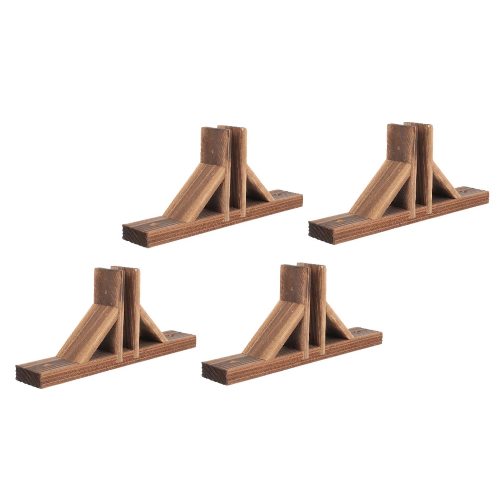 Support de clôture de jardin stable et facile à installer PLAFOPE marron 4pcs - 8